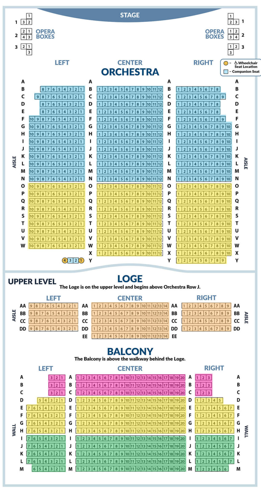 Palace Theatre Seating Chart
